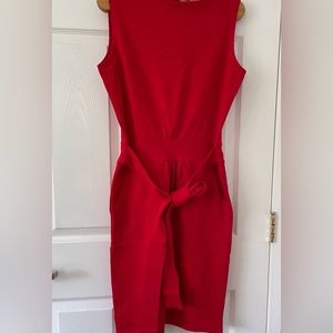 Beautiful Bright Red 100% Cotton Sleeveless Summer Dress